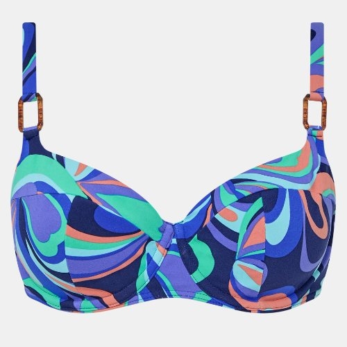 Chantelle Badmode Vita blue/print soft-cup bikini bra