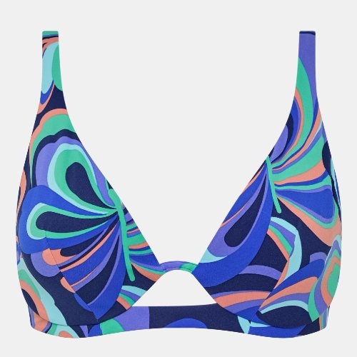 Chantelle Badmode Vita blue/print soft-cup bikini bra