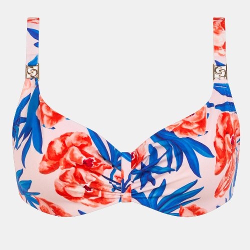 Chantelle Badmode Sauvage white/print soft-cup bikini bra