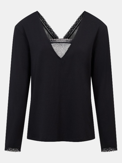 Chantelle Nachtmode Romance black sleep shirt