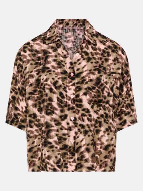 Femilet Nightwear Layla brown/print sleep shirt