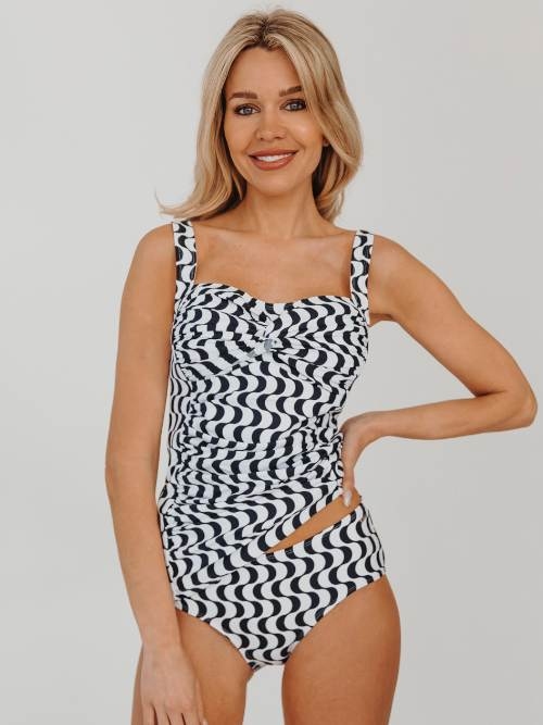 Bomain Miami navy blue tankini set