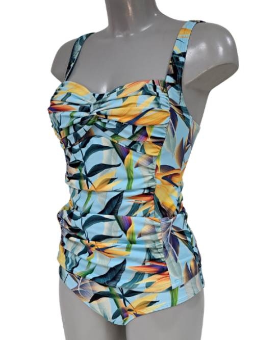Bomain Barbados navy blue tankini set