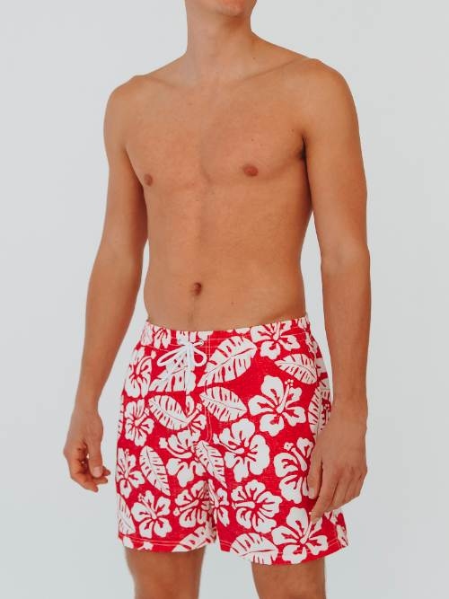 Bomain Boaz red swimshort