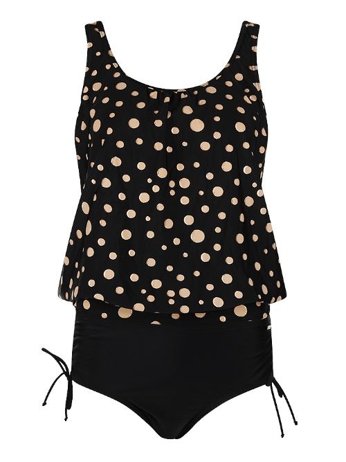 Mila Golden Dots black tankini set