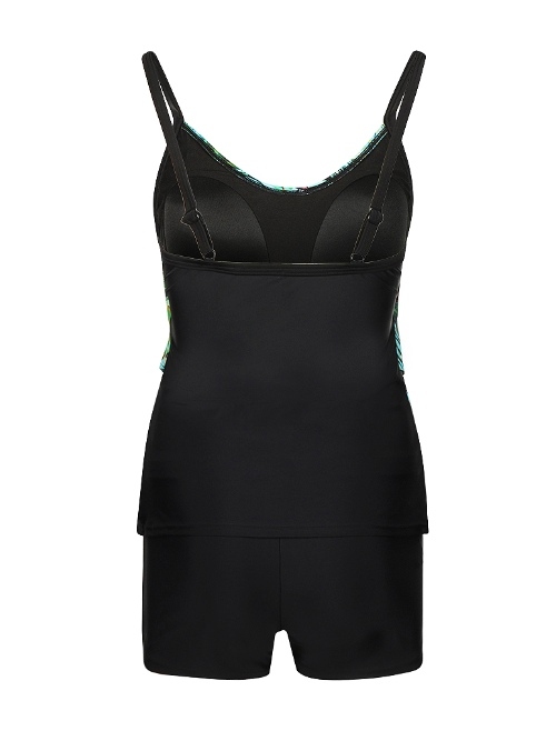 Mila Peacock aqua tankini set