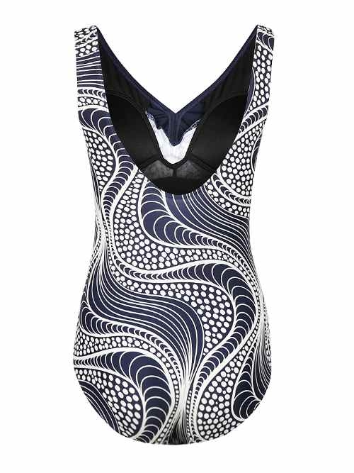 Mila Ocean Waves navy blue bathingsuit