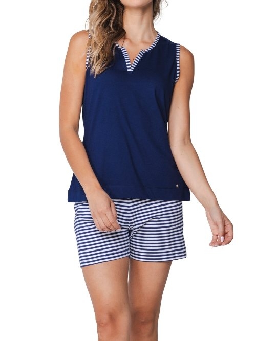 Pastunette Women navy blue shortama