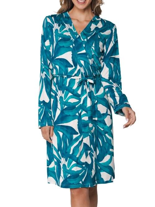 Pastunette Women aqua bathrobe