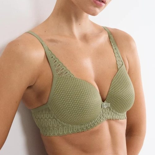 Triumph Aura Spotlight olive green padded bra
