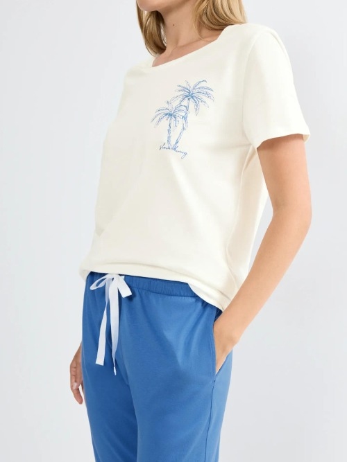 Triumph Sets white/blue shortama