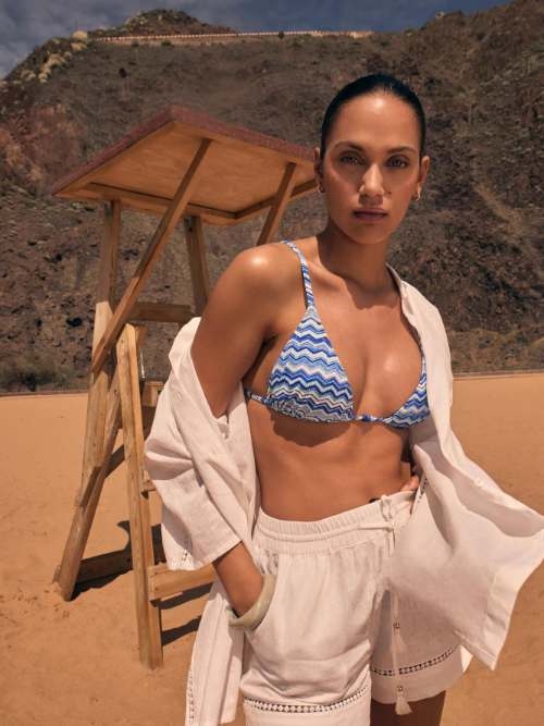 Triumph Swimwear Mix & Match blue padded bikini bra