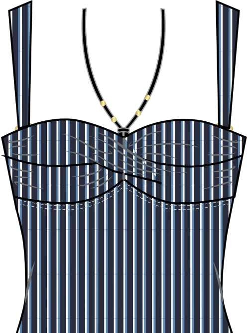 Triumph Swimwear Summer Twist navy blue bathingsuit