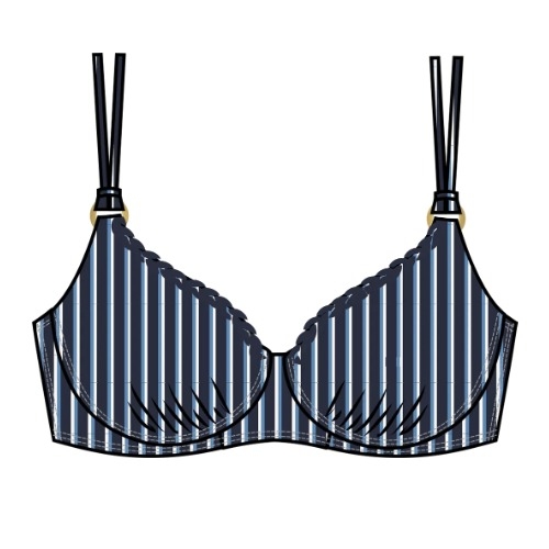 Triumph Swimwear Summer Twist navy blue padded bikini bra