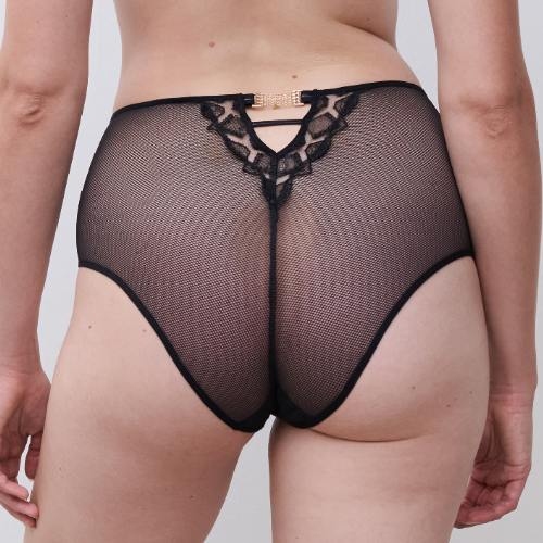 Chantelle Reptilia black high waist brief