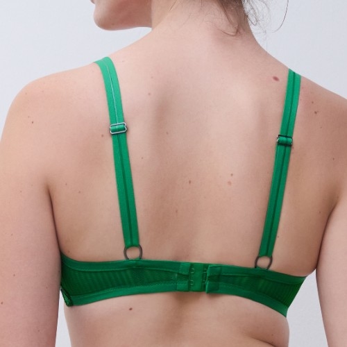 Chantelle Reptilia green non-padded bra