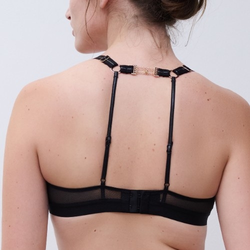 Chantelle Reptilia black wireless bra