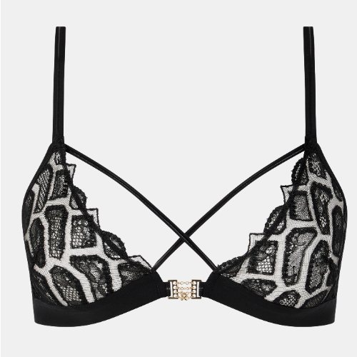 Chantelle Reptilia black wireless bra