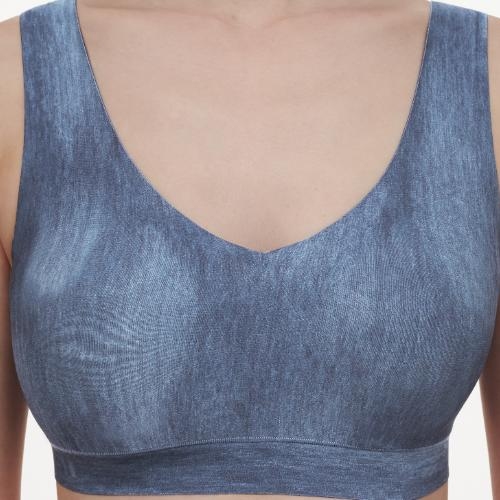 Chantelle SoftStretch jeans blue wireless bra