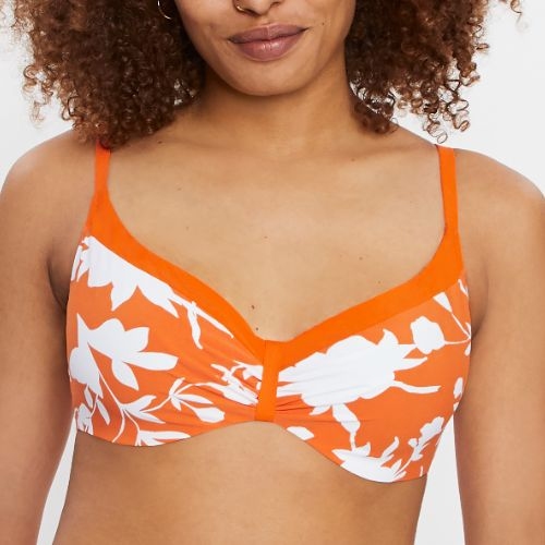 Chantelle Swimwear Tropical orange soft-cup bikini bra