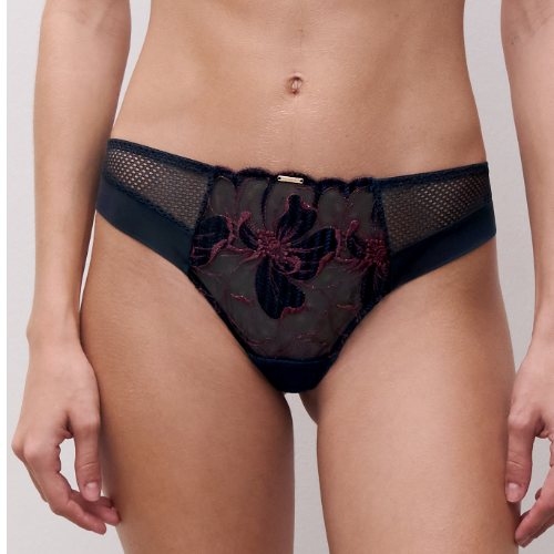 Chantelle Fleurs Signature navy blue brief