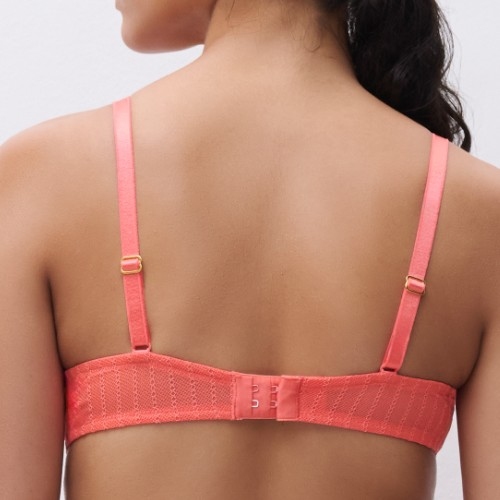 Chantelle Cabaret Sauvage coral non-padded bra