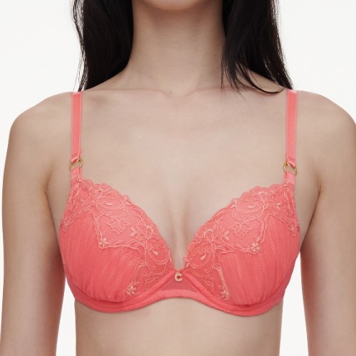 Chantelle Cabaret Sauvage coral padded bra