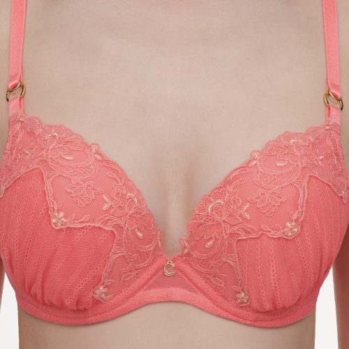 Chantelle Cabaret Sauvage coral padded bra