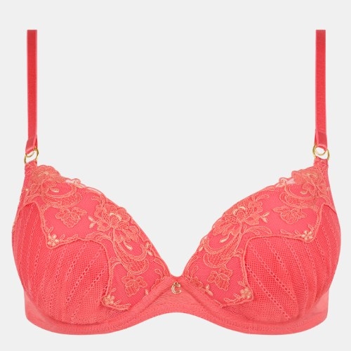 Chantelle Cabaret Sauvage coral padded bra