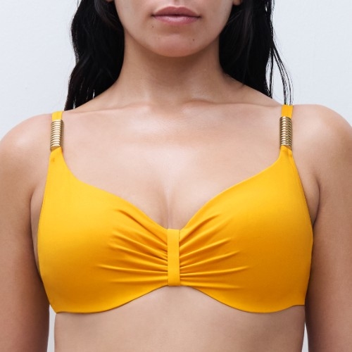 Chantelle Swimwear Icon yellow soft-cup bikini bra