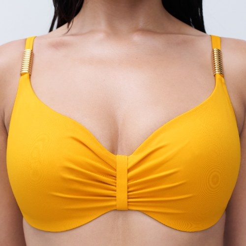 Chantelle Swimwear Icon yellow soft-cup bikini bra