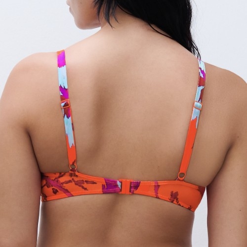 Chantelle Swimwear Icon orange soft-cup bikini bra