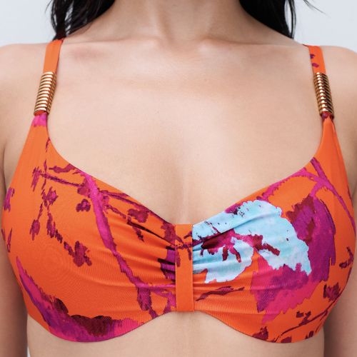 Chantelle Swimwear Icon orange soft-cup bikini bra