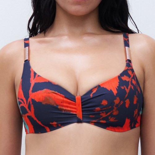 Chantelle Swimwear Icon grey soft-cup bikini bra