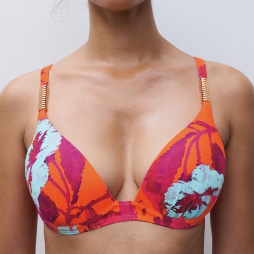 Chantelle Swimwear Icon orange push up bikini bra