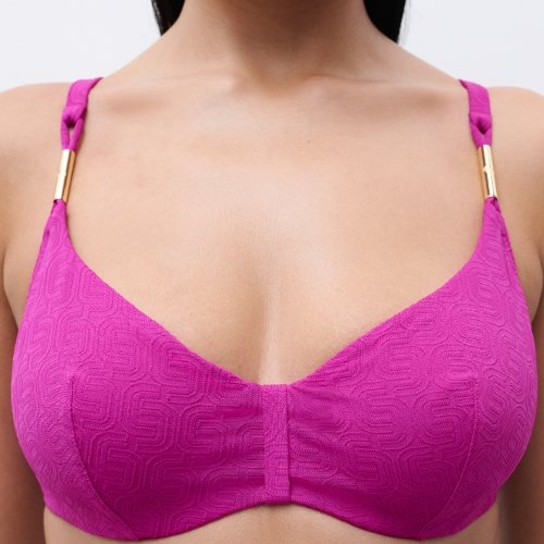 Chantelle Swimwear Hera fuchsia soft-cup bikini bra