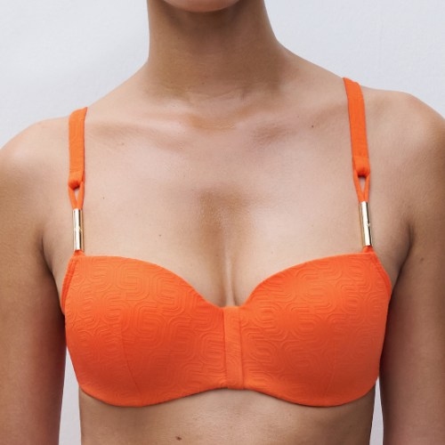 Chantelle Swimwear Hera orange padded bikini bra