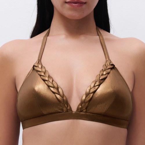 Chantelle Swimwear Shaman bronze soft-cup bikini bra