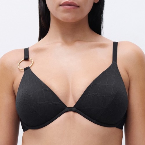 Chantelle Swimwear Eclipse black soft-cup bikini bra