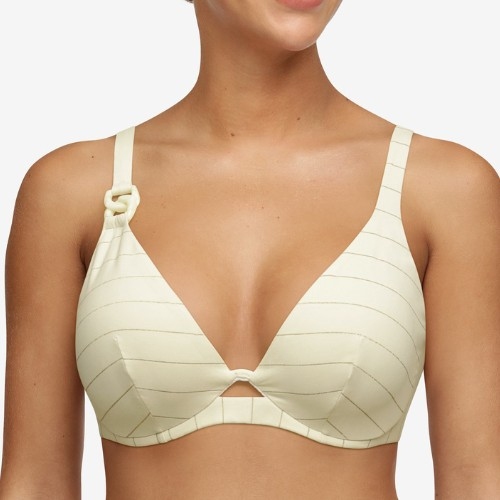 Chantelle Swimwear Black Sun white non-padded bra