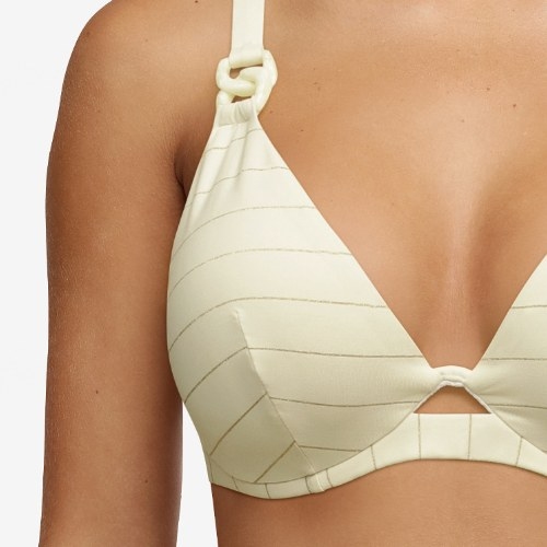 Chantelle Swimwear Black Sun white non-padded bra