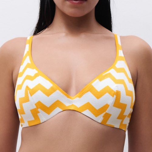 Chantelle Swimwear Totem yellow soft-cup bikini bra