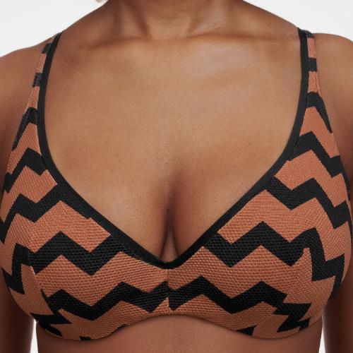 Chantelle Swimwear Totem brown soft-cup bikini bra