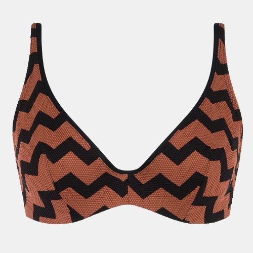 Chantelle Swimwear Totem brown soft-cup bikini bra
