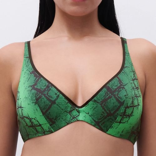 Chantelle Swimwear Totem green soft-cup bikini bra