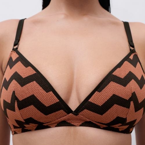 Chantelle Swimwear Totem brown soft-cup bikini bra