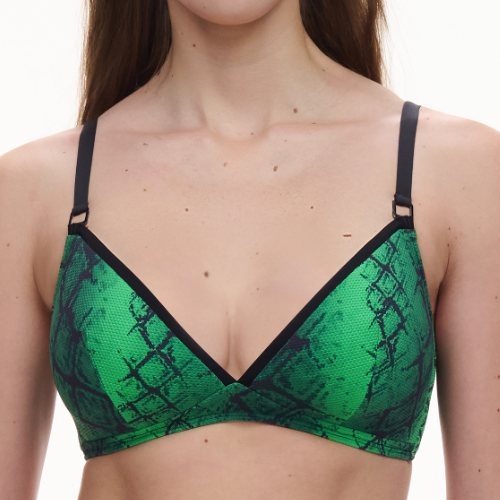 Chantelle Swimwear Totem green soft-cup bikini bra