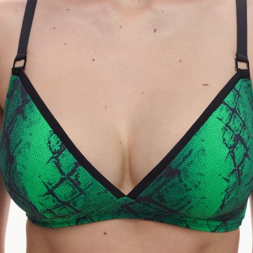 Chantelle Swimwear Totem green soft-cup bikini bra