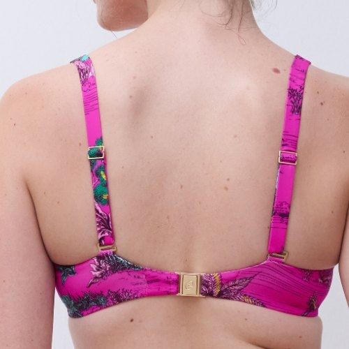 Chantelle Swimwear Sauvage pink soft-cup bikini bra