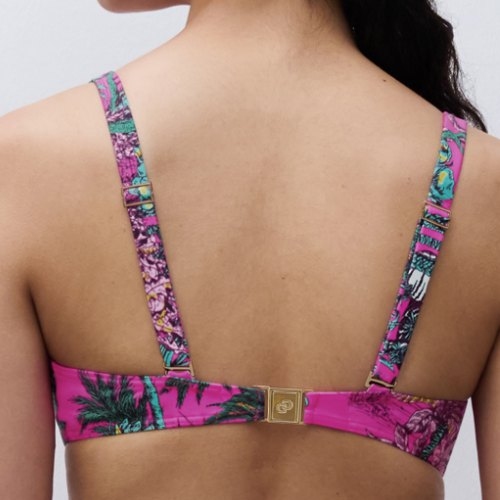 Chantelle Swimwear Sauvage pink soft-cup bikini bra